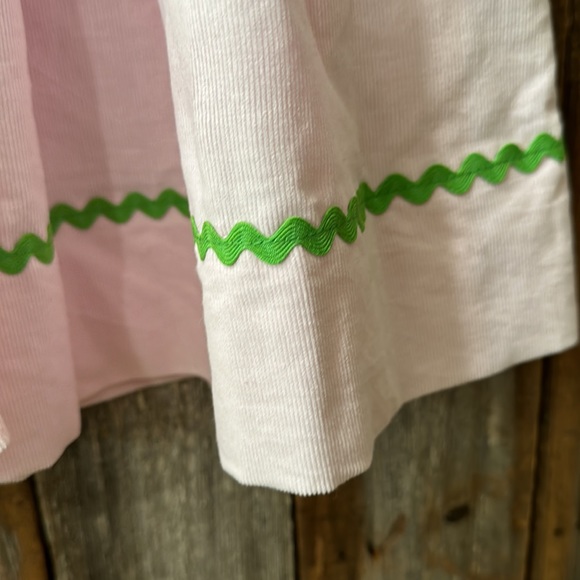 Marmellata Light Pink Long Sleeve Corduroy Dress with Smocked Frogs - Girls 6 - Picture 9 of 15